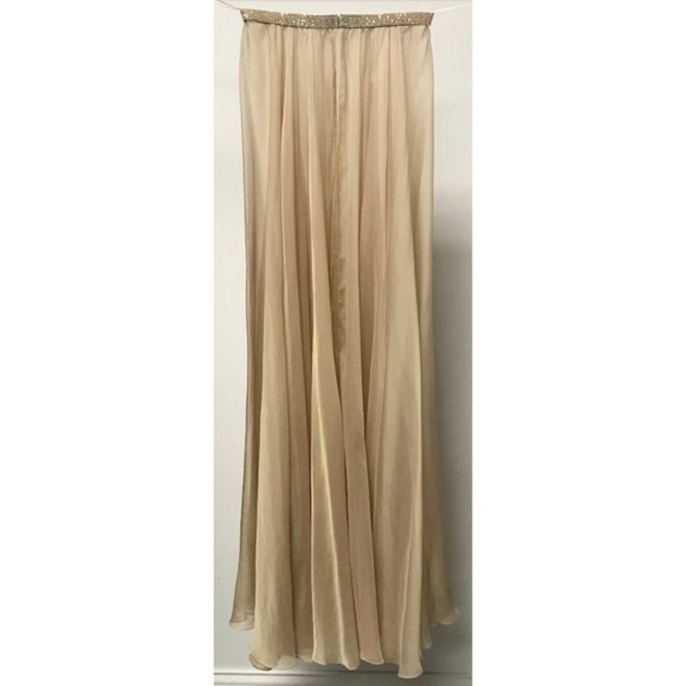 NWOT LF Stores Flowy Chiffon Rhinestone Maxi Skirt